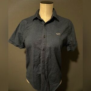 Hollister Dark Blue Casual Button Down Shirt
